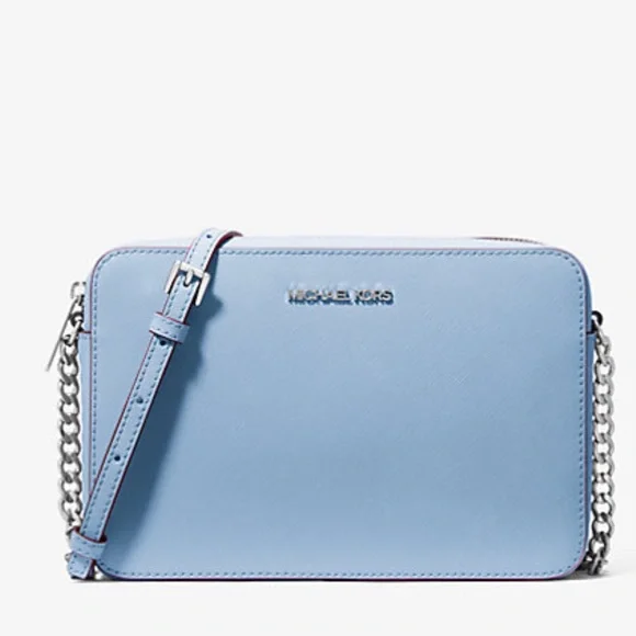 MICHAEL KORS Jet Set Large Saffiano Leather Crossbody Bag
LIGHT SKY
NWT - Picture 3 of 16